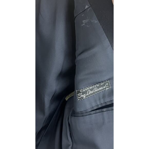 Papillon Loro Piana Navy Blue Blazer 48 Cashmere Sport Coat Jacket Mens Italy - Picture 9 of 10